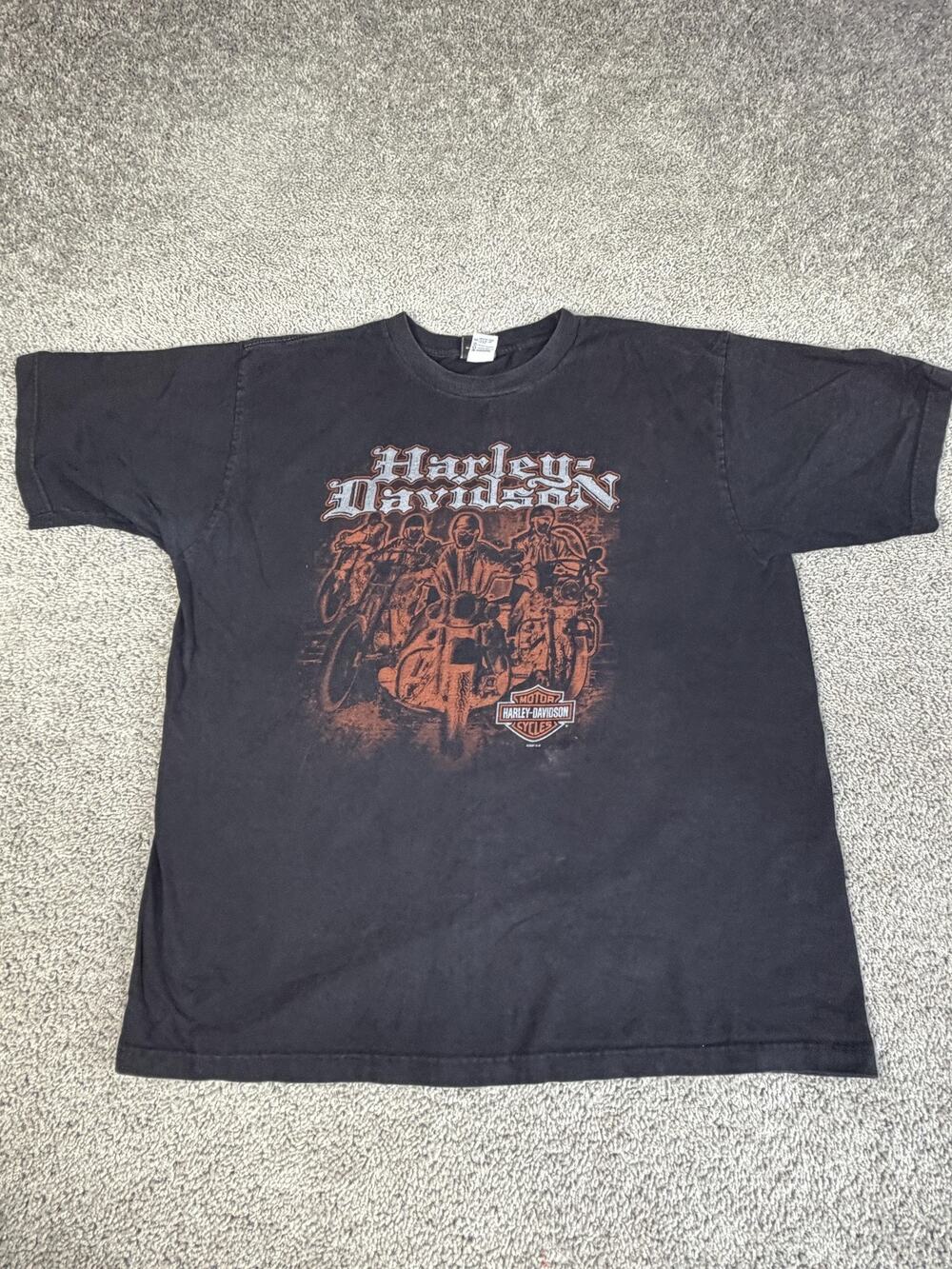 Harley-Davidson Shirt Mens 2XL Black Smoky Mountain Double-Sided Graphic